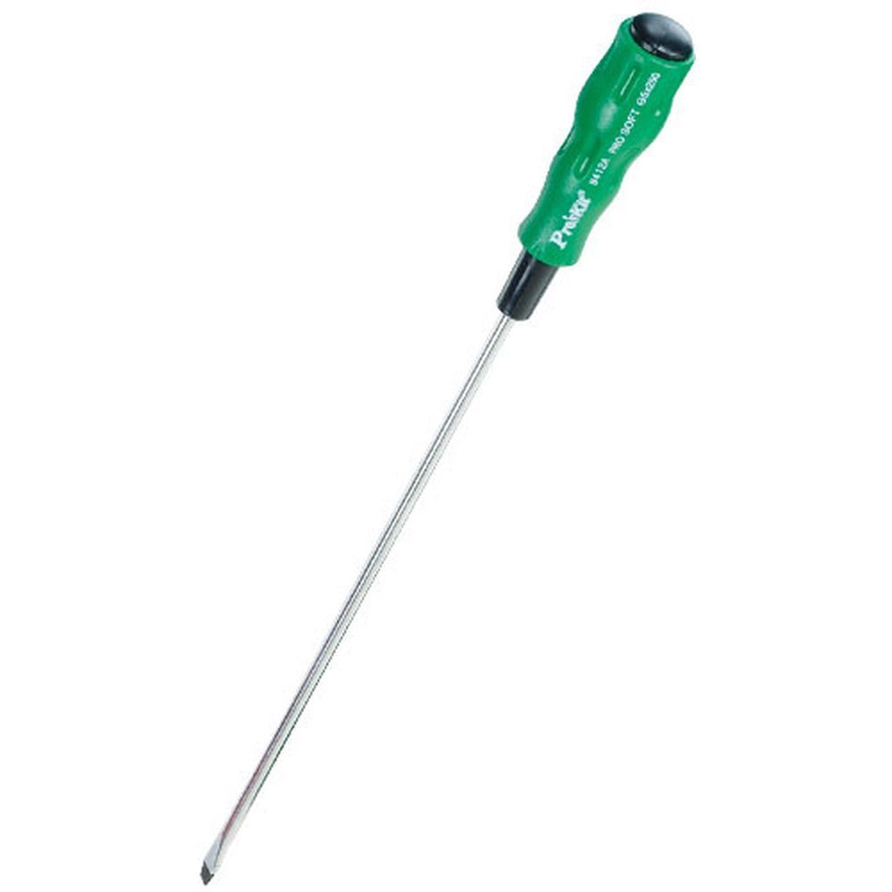 Прецизионная шлицевая отвертка ProsKit 89412A (5.0х250) с мягкой рукояткой