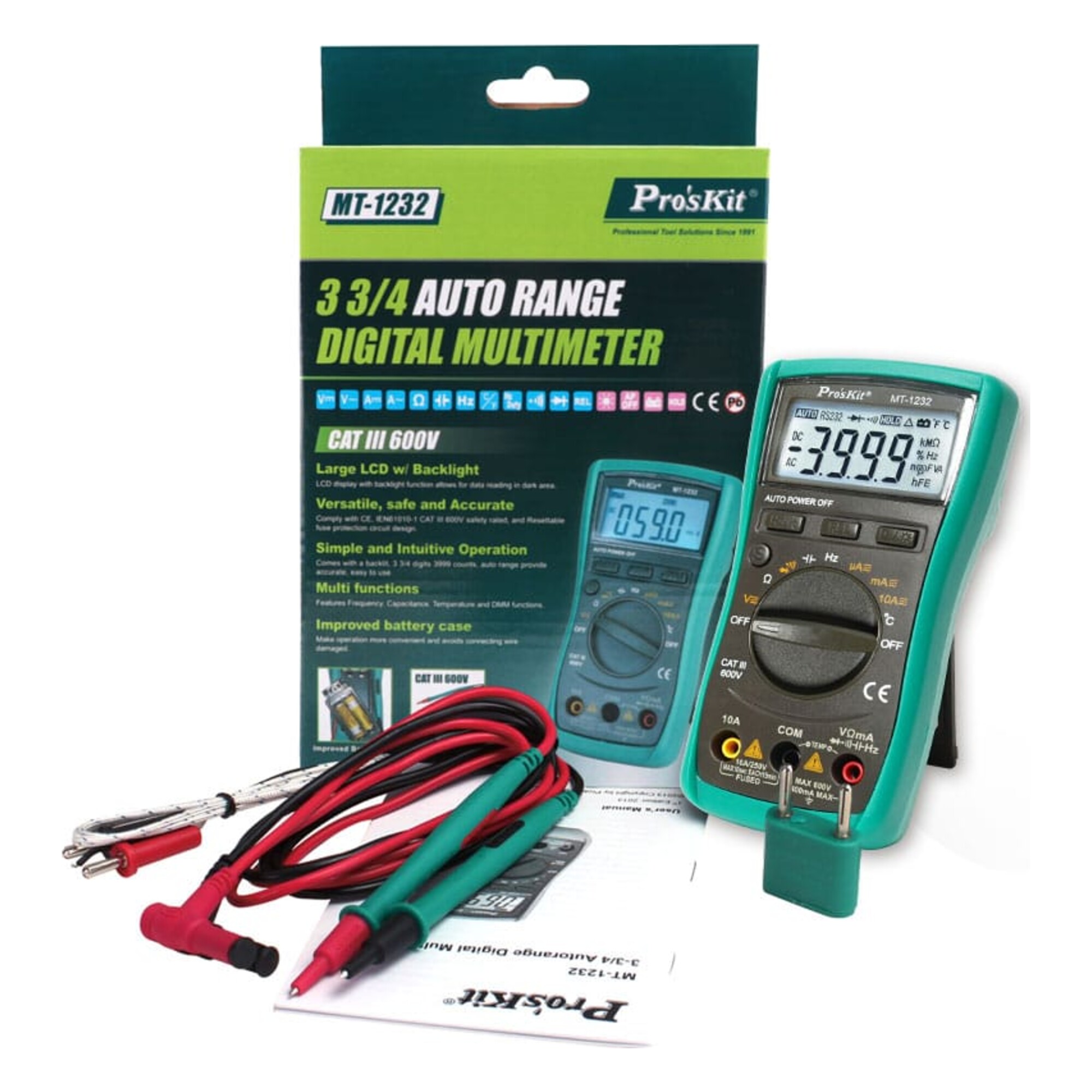 Цифровой мультиметр ProsKit MT-1232