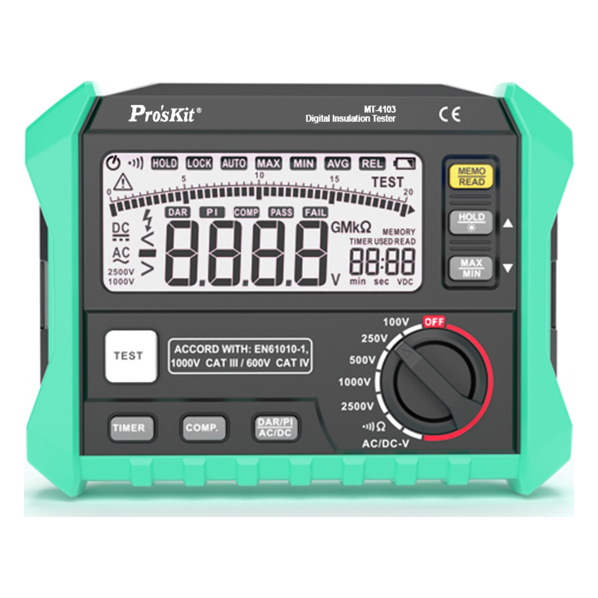 Мегаомметр цифровой ProsKit MT-4103-C