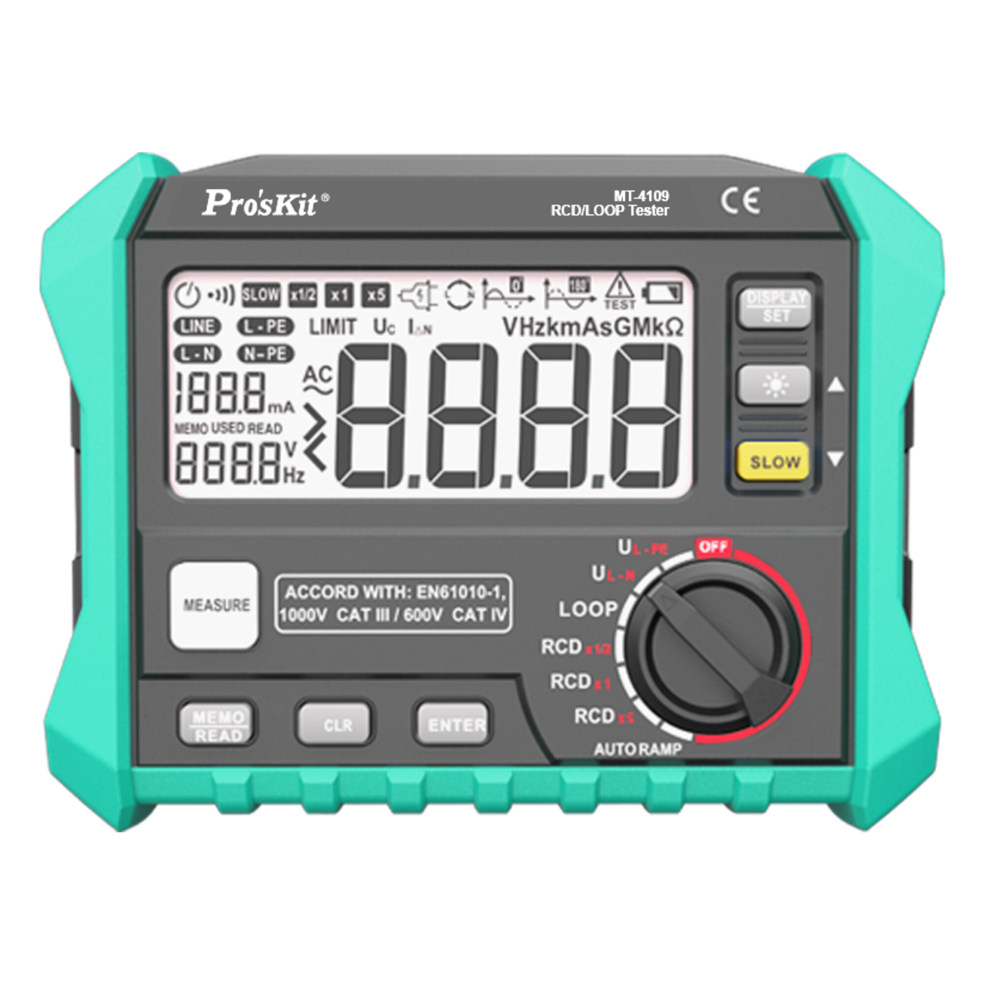 Тестер УЗО и сопротивления петли ProsKit MT-4109-C