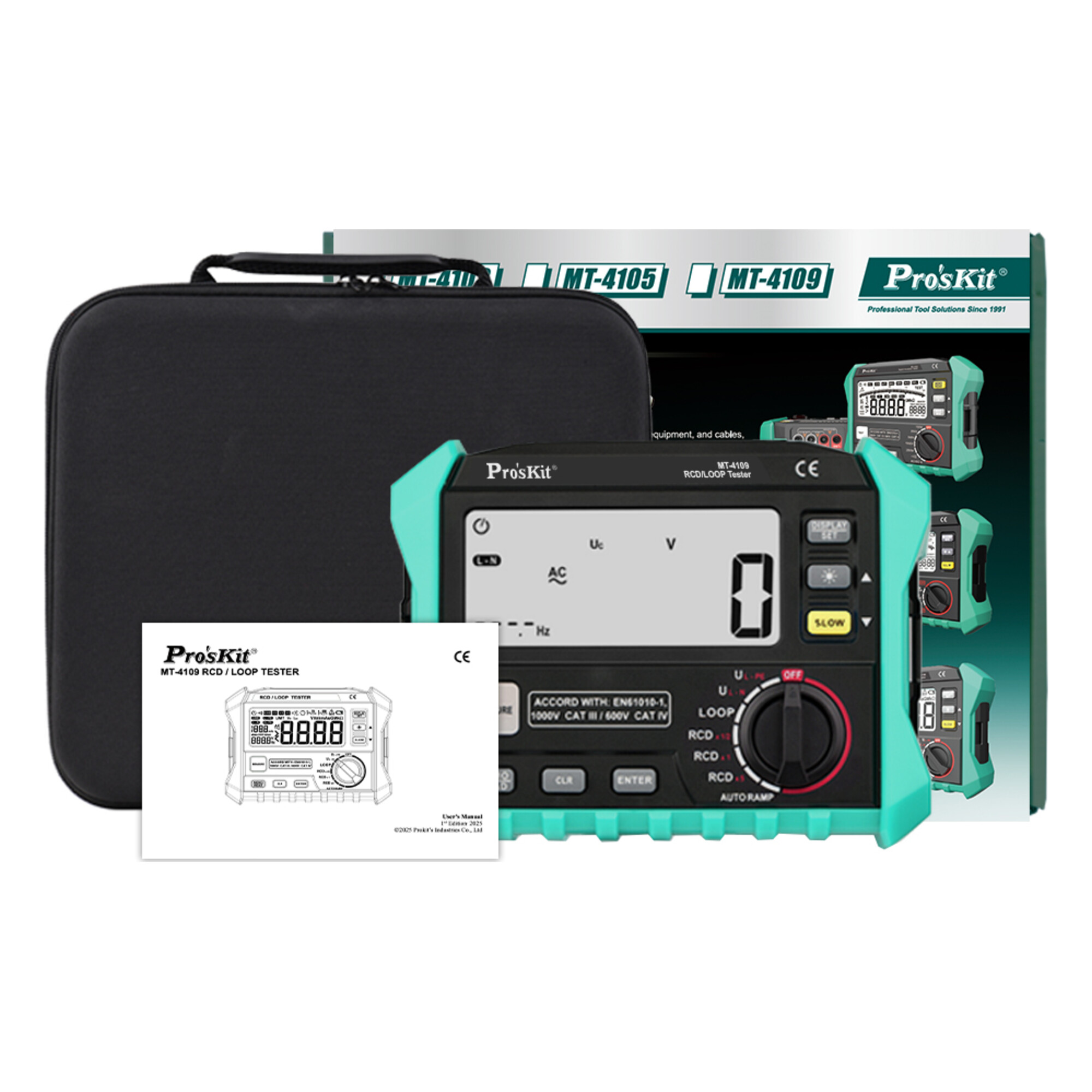 Тестер УЗО и сопротивления петли ProsKit MT-4109-C