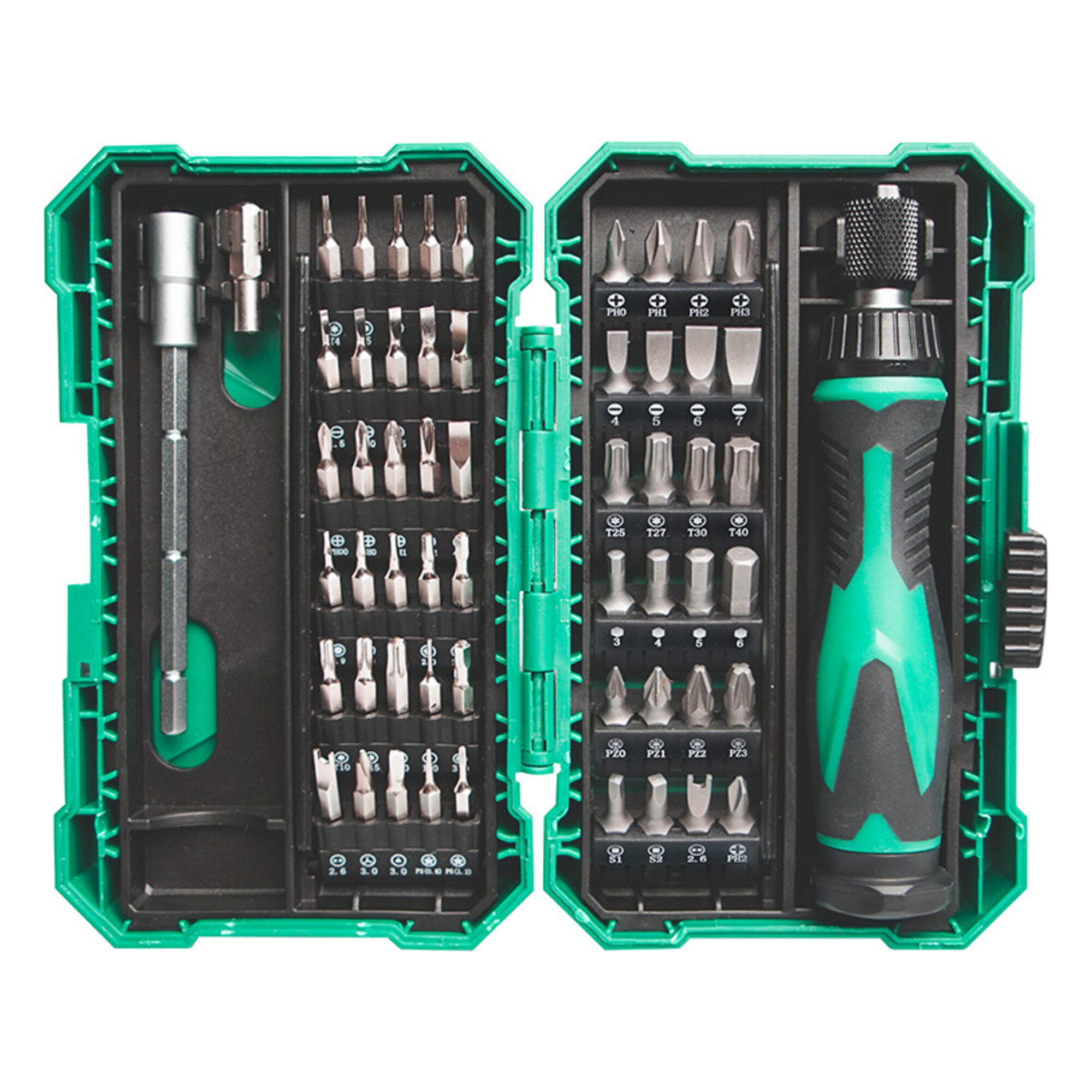 Отвертка в наборе с насадками и адаптером-удлинителем Pro'sKit SD-9857M